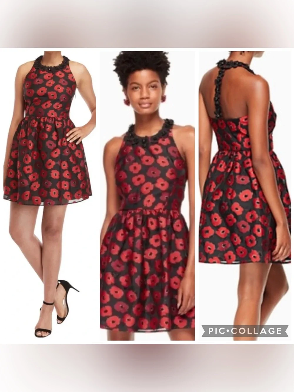 kate spade Poppy Jacquard T-Back Embellished Dress (Size 14) - Like New